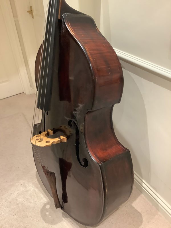 20th century Bass French copy (hand-carved, luthier made) - Image 7