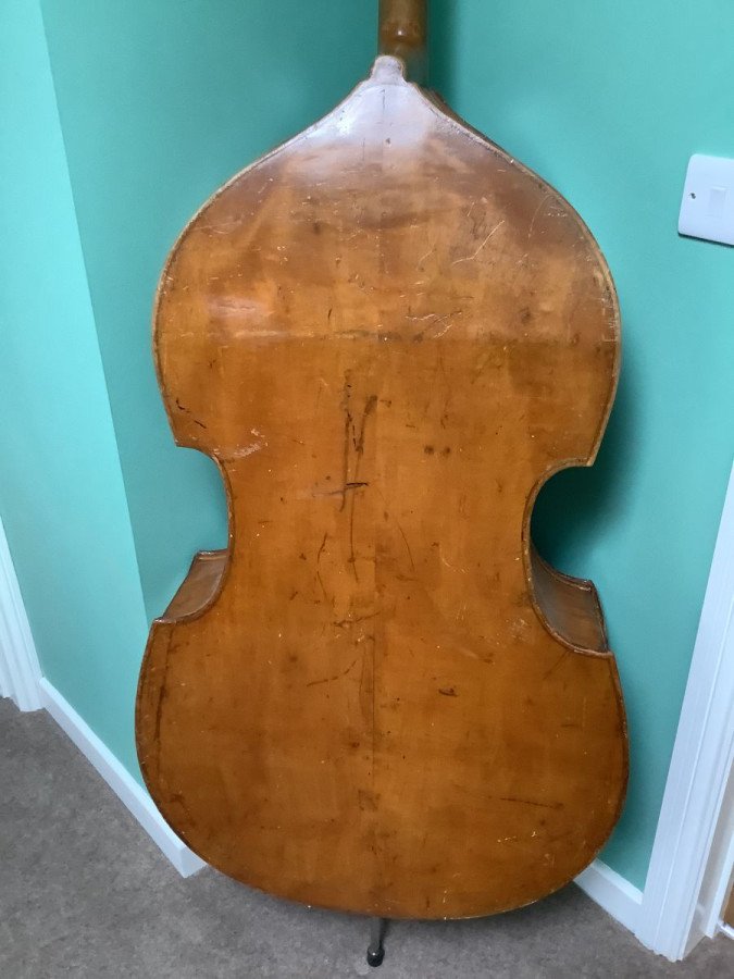 German Mittenwald circa 1920 3/4 size Bass - Image 7