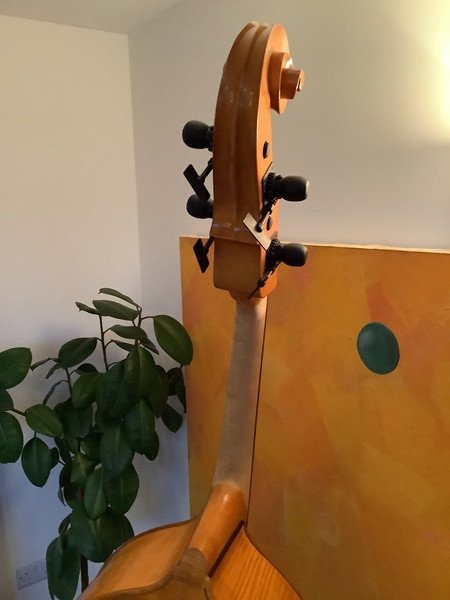 Hungarian 3/4 luthier made bass (gamba with sloping shoulders) - Image 7