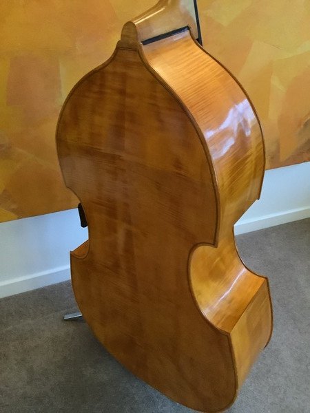 Hungarian 3/4 luthier made bass (gamba with sloping shoulders) - Image 6