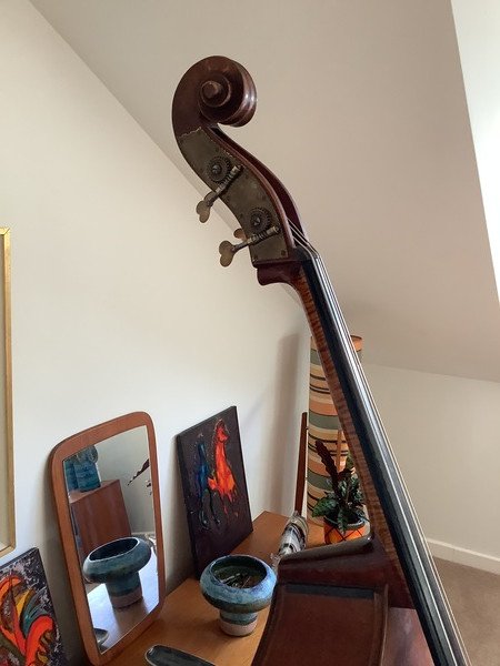 1950s German Swellback 3/4 size Bass (imported for Selmer London) - Image 5